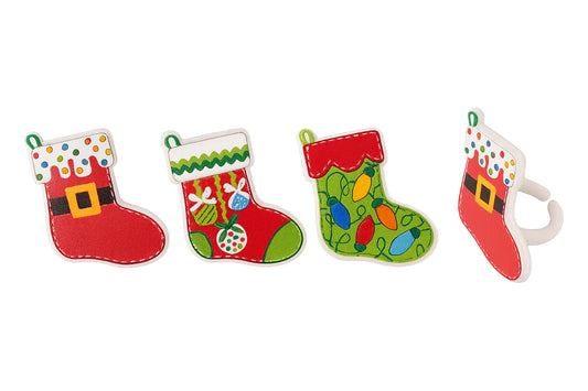 Festive Stockings Cupcake Rings - Bakery Crafts