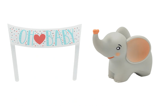 Oh Baby Elephant Decoset - Bakery Crafts