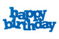 Blue Happy Birthday Block Letter Layon - Bakery Crafts