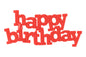 Red Happy Birthday Block Letter Layon - Bakery Crafts