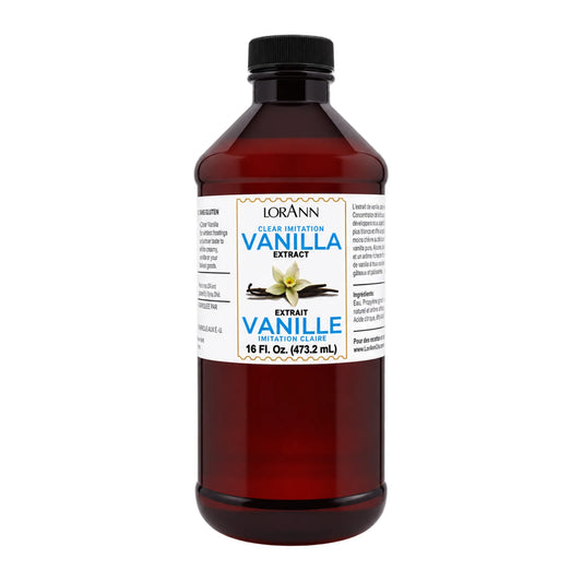 Clear Vanilla Extract 1 - Double Strength 473ml - Lorann