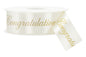 White Congratulations Ribbon - Sold Per Meter 30mm - My Dream Cake