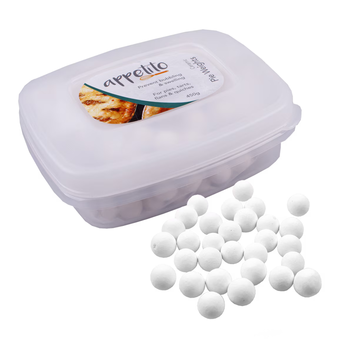 Ceramic Pie Weights in Reusable Tub 450g - Appetito