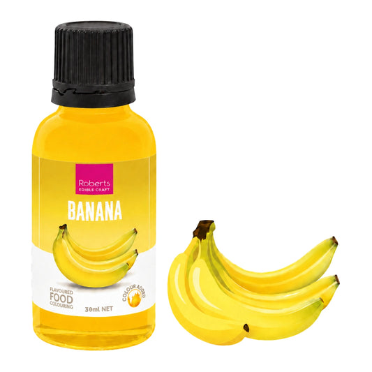 Banana Flavoured Food Colouring 30ml - Roberts Edible Craft
