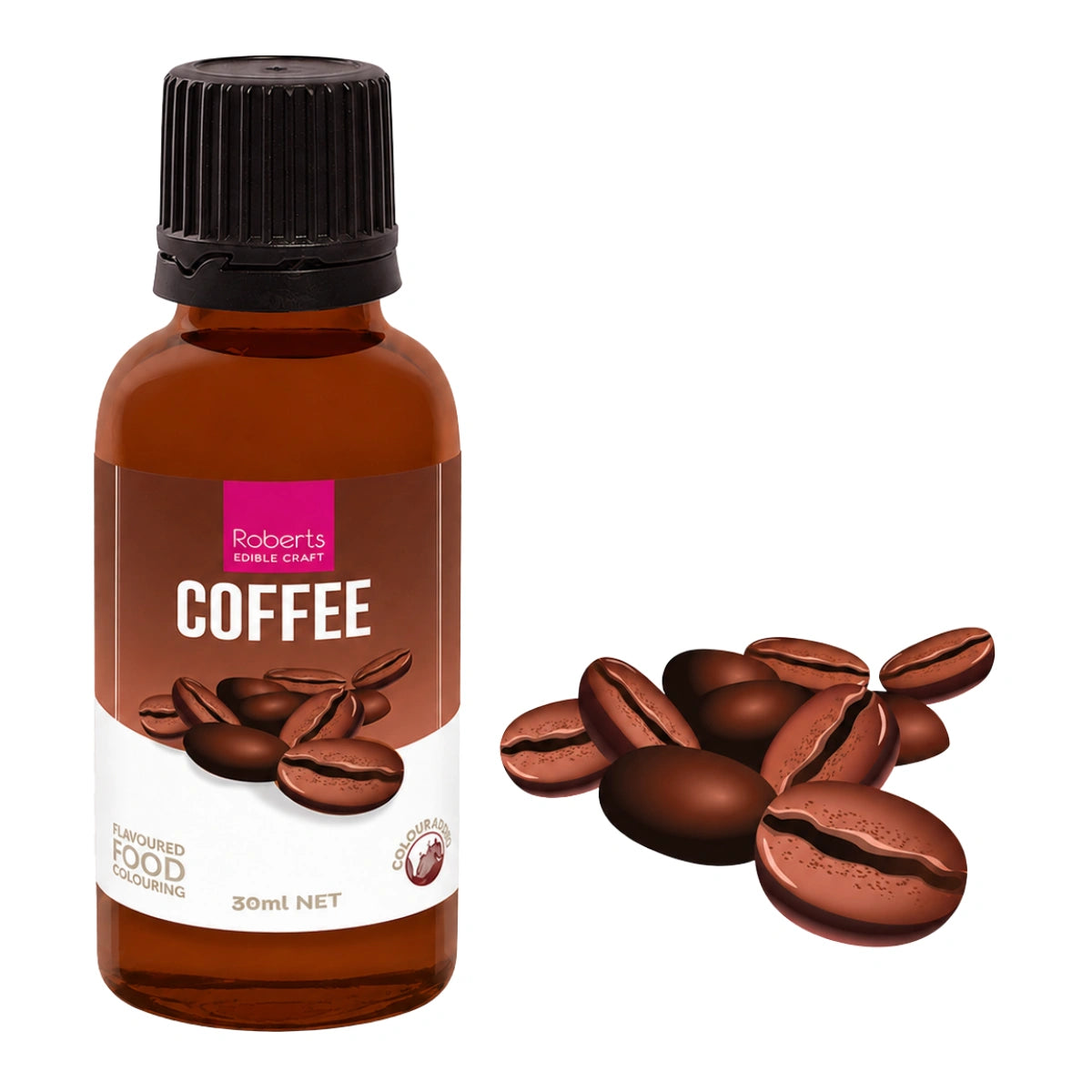 Coffee Flavoured Food Colouring 30ml - Roberts Edible Craft