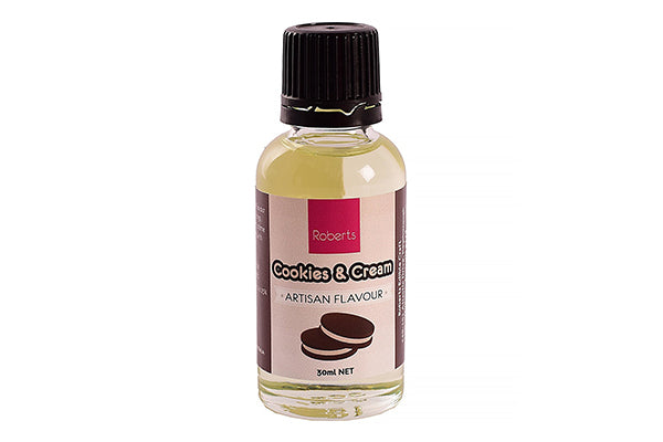 Cookies and Cream Flavoured Essence 30ml - Roberts Edible Craft