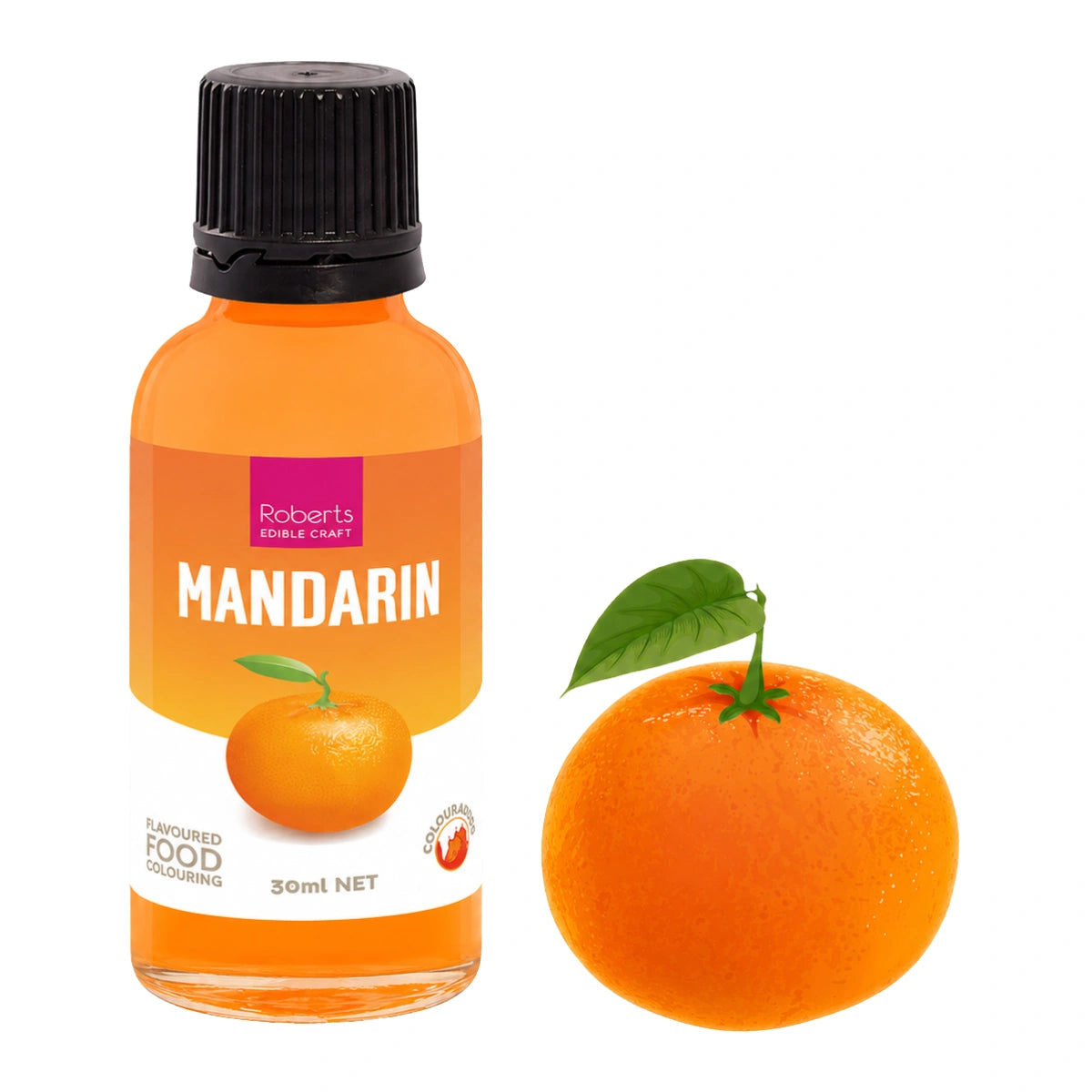 Mandarin Flavoured Food Colouring 30ml - Roberts Edible Craft