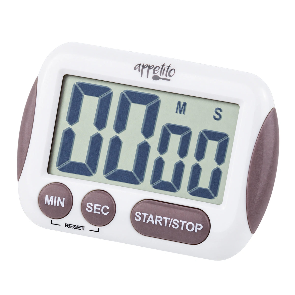 White Appetito Digital Timer Large Lcd Display 100 Minutes - D.Line