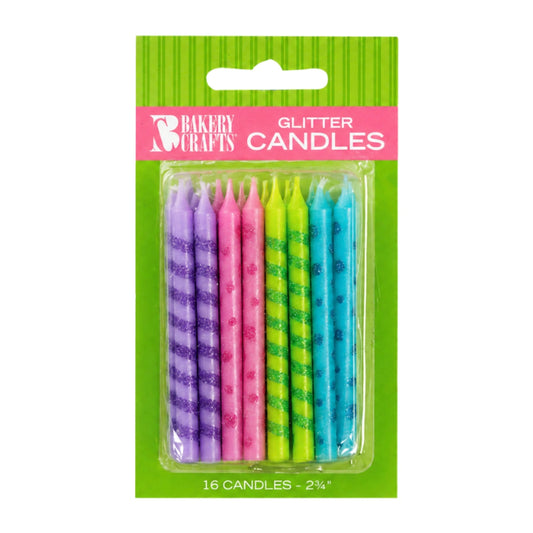 Glitter Stripes and Dots Specialty Candles - Bakery Crafts