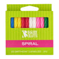 Assorted Colours Smooth and Spiral Candles - Bakery Crafts