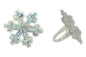 Holographic Glitter Snowflake Cupcake Rings - Bakery Crafts