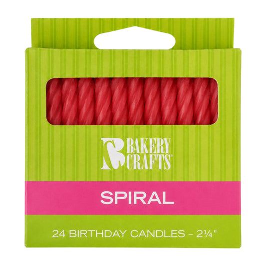 Red Smooth and Spiral Candles - Bakery Crafts