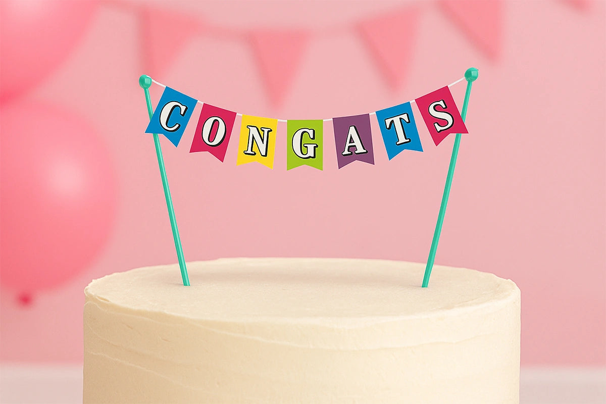 Congratulations Banner Layon - Bakery Crafts