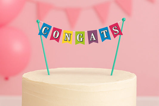 Congratulations Banner Layon - Bakery Crafts