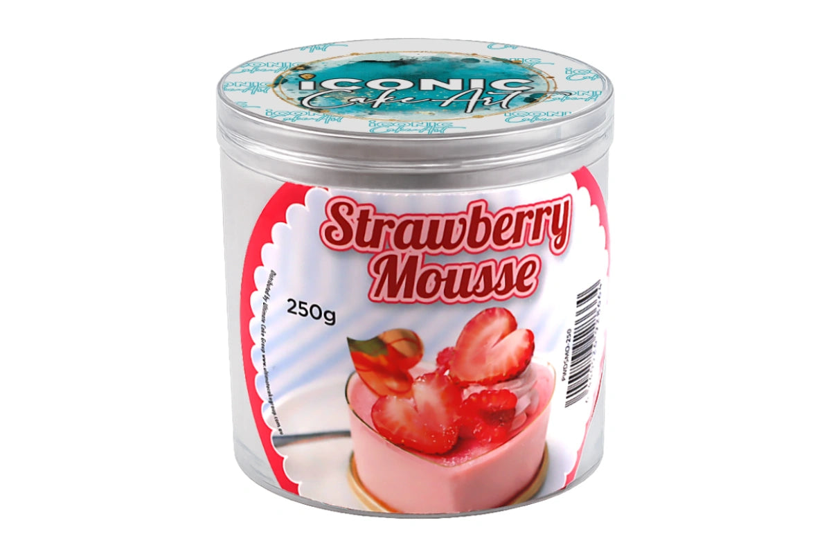 Strawberry Flavoured Mousse Mix 250g - Iconic Cake Art