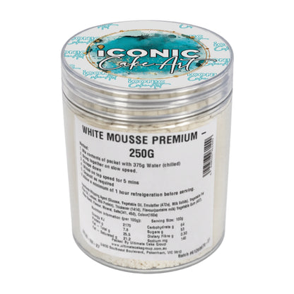 White Mousse Mix 250g - Iconic Cake Art