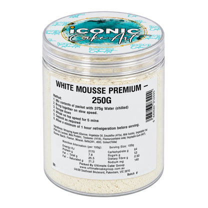 White Mousse Mix 250g - Iconic Cake Art