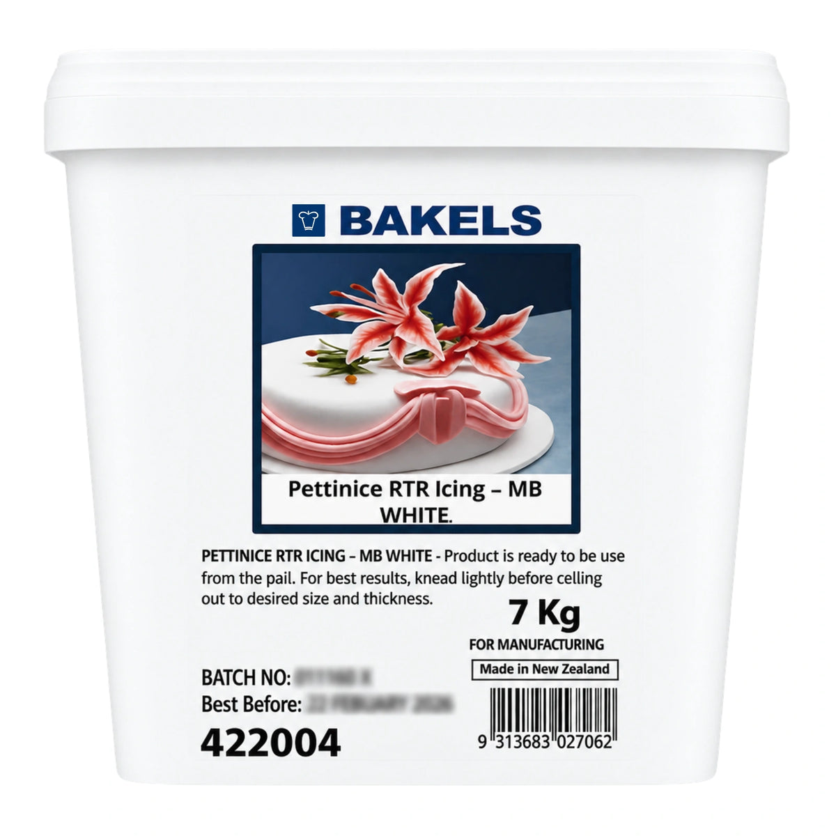 White Fondant Pettinice RTR Icing Mb7kg - Bakels
