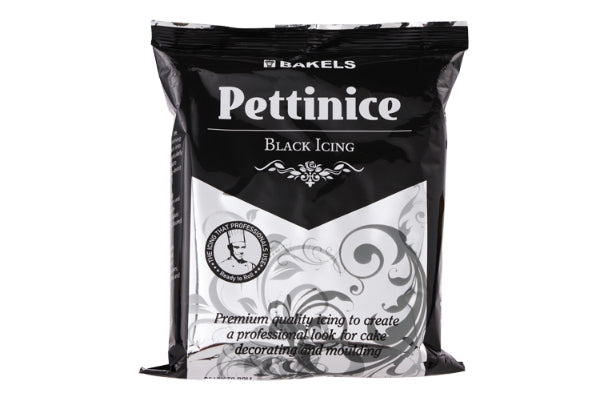 750g Fondant Pettinice RTR Icing Bakels - Black