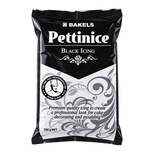 Black Fondant Pettinice RTR Icing 750g - Bakels
