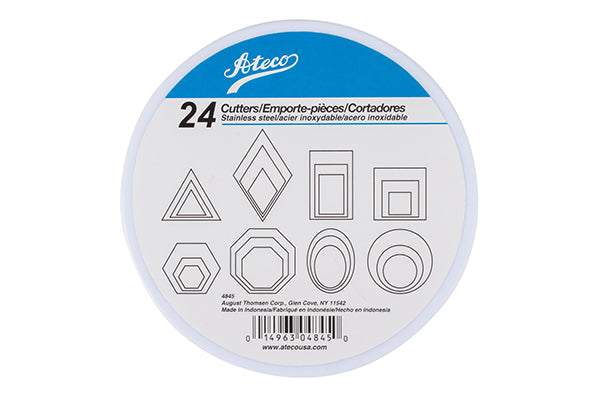 Plain Edge Geometric Shapes Cutters (24 Pack) - Ateco