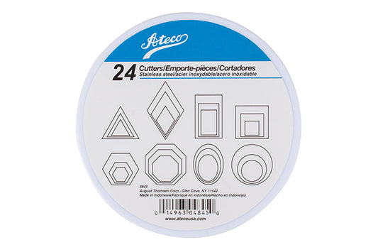 Plain Edge Geometric Shapes Cutters (24 Pack) - Ateco