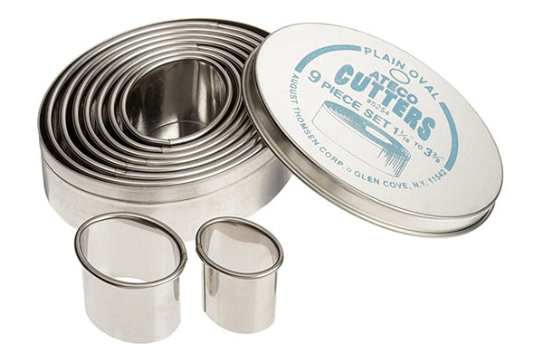 Plain Oval Cutter Set (9 Pack) - Ateco