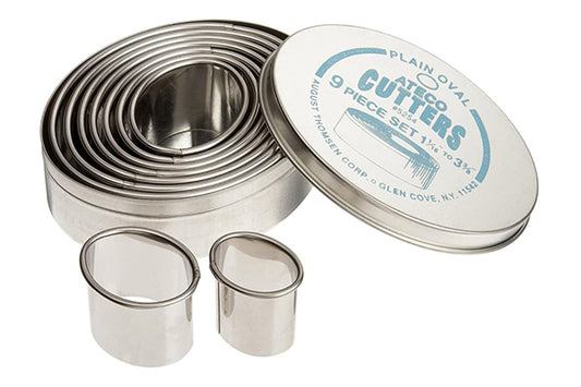 Plain Oval Cutter Set (9 Pack) - Ateco