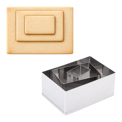 Plain Rectangle Cutter Set (3 Pack) - Ateco