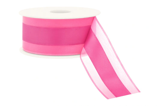Hot Pink Organdina Satin Stripes 38mm - My Dream Cake