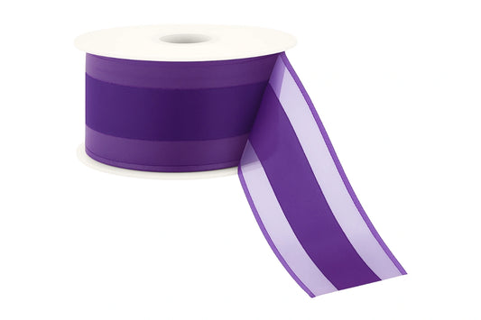 Violet Organdina Satin Stripes 38mm - My Dream Cake