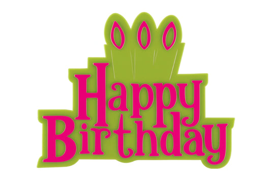 Green Happy Birthday Layon - Bakery Crafts