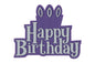 Purple Happy Birthday Layon - Bakery Crafts