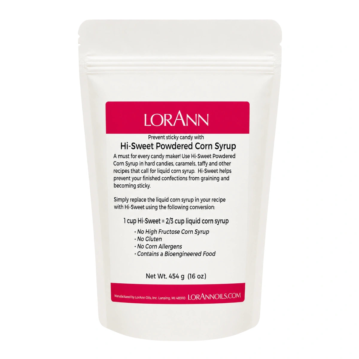 Hi-Sweet Powdered Corn Syrup 16oz - Lorann