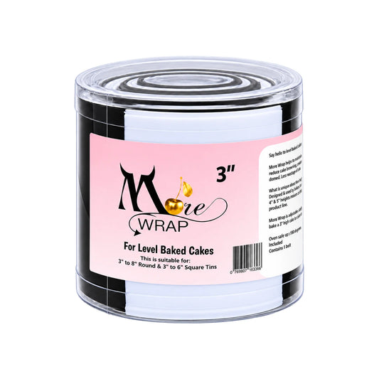 3 Inch More Wrap for Baking 3 Inch to 8 Inch Round and 3 Inch to Square 6 Inch - Moreish by Monica Cavallaro