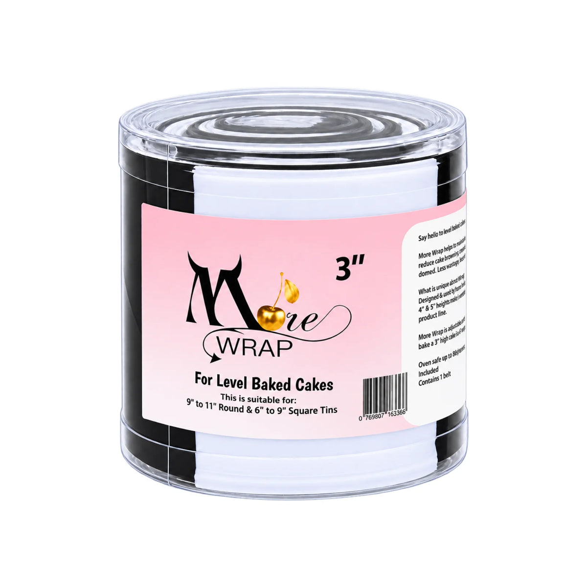 3 Inch More Wrap for Baking 9 Inch to 11 Inch Round and to 9 Inch Square 6 Inch - Moreish by Monica Cavallaro