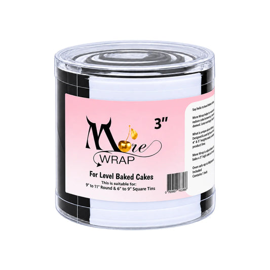 3 Inch More Wrap for Baking 9 Inch to 11 Inch Round and to 9 Inch Square 6 Inch - Moreish by Monica Cavallaro