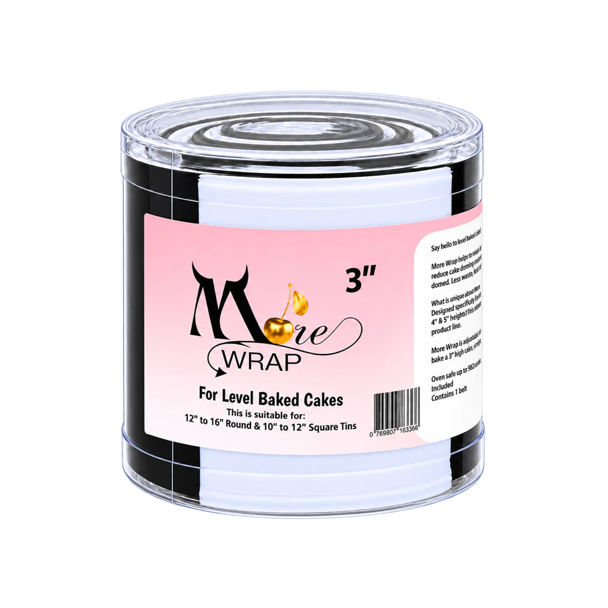 More Wrap for Baking 12 Inch to 16 Inch Round and 10 Inch to 12 Inch Square 3 Inch - Moreish by Monica Cavallaro