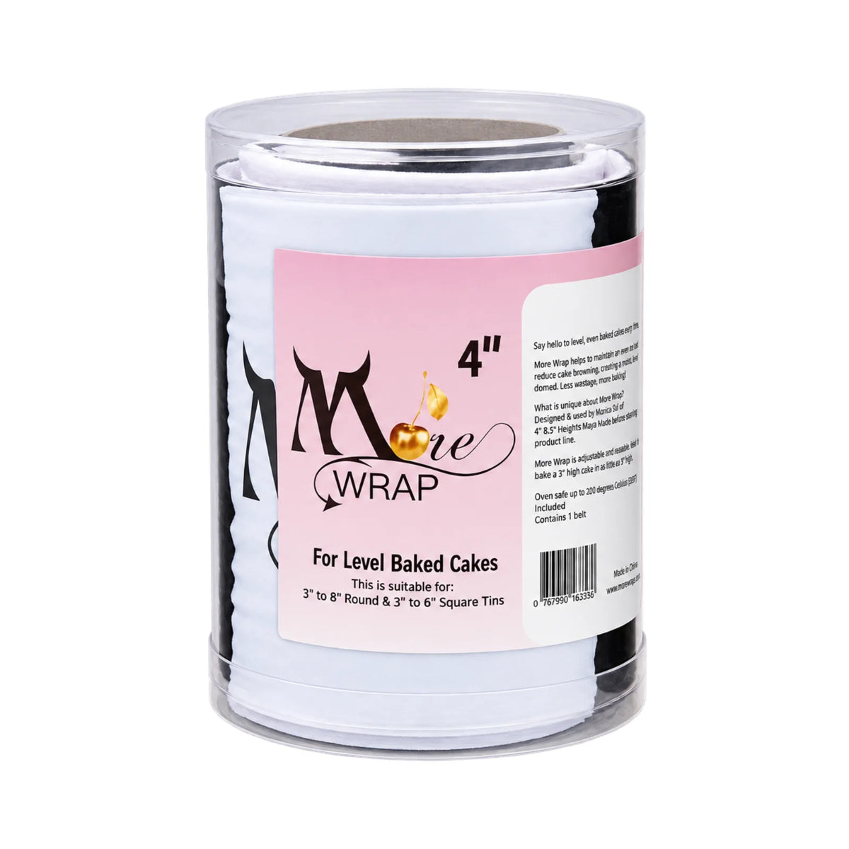 4 Inch More Wrap for Baking 3 Inch to 8 Inch Round and 3 Inch to Square 6 Inch - Moreish by Monica Cavallaro