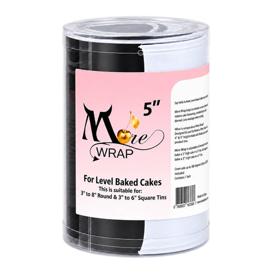 5 Inch More Wrap for Baking 3 Inch to 8 Inch Round and 3 Inch to Square 6 Inch - Moreish by Monica Cavallaro
