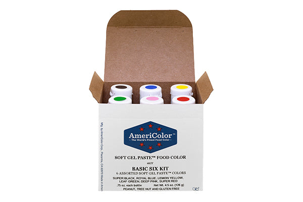 Soft Gel Paste 6 Colour Basic Six Kit 0.75oz - Americolor