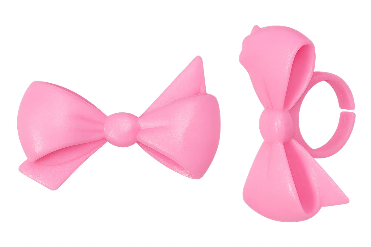Pink Bow and Mustache Cupcake Rings - Bakery Crafts