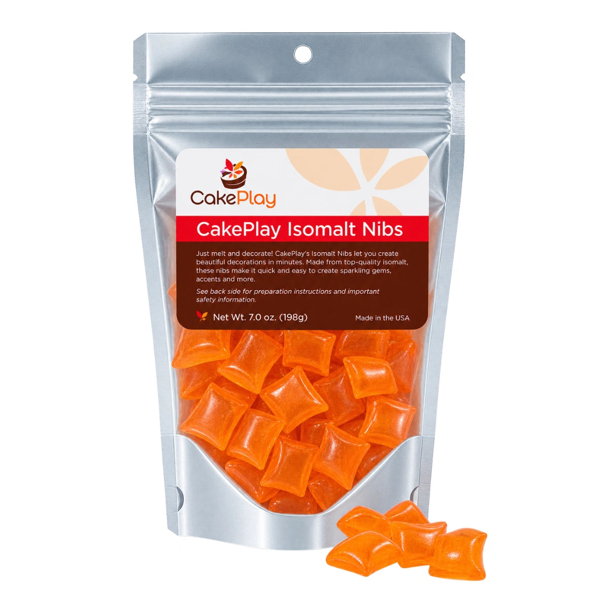 Orange Isomalt Nibs Cakeplay - Cake Play