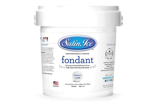 White Vanilla Pail Fondant 10kg - Satin Ice