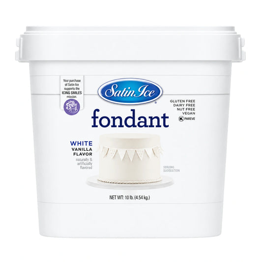White Vanilla Pail Fondant 10kg - Satin Ice