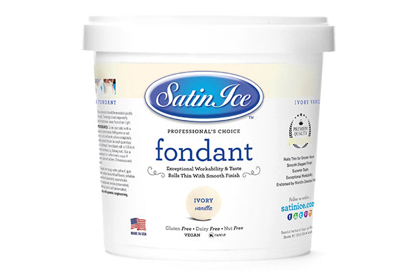 Ivory Vanilla Pail Fondant 1kg - Satin Ice
