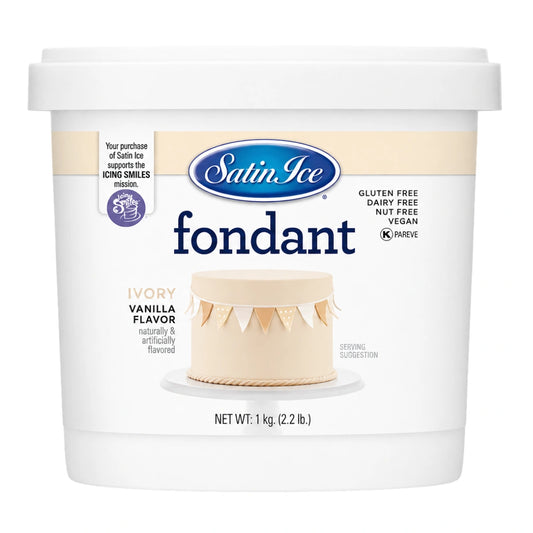Ivory Vanilla Pail Fondant 1kg - Satin Ice