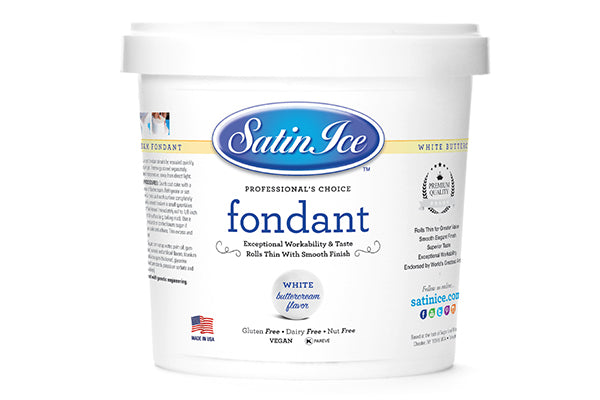 White Pail Buttercream Fondant 1kg - Satin Ice
