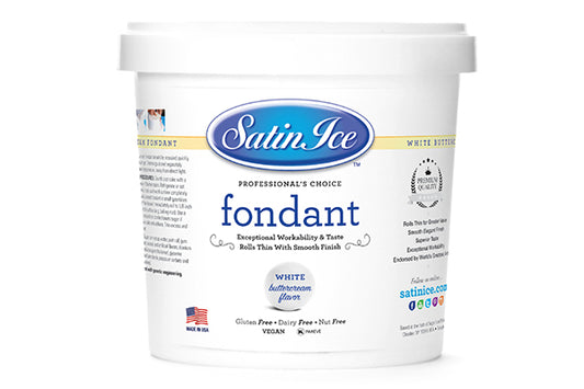 White Pail Buttercream Fondant 1kg - Satin Ice