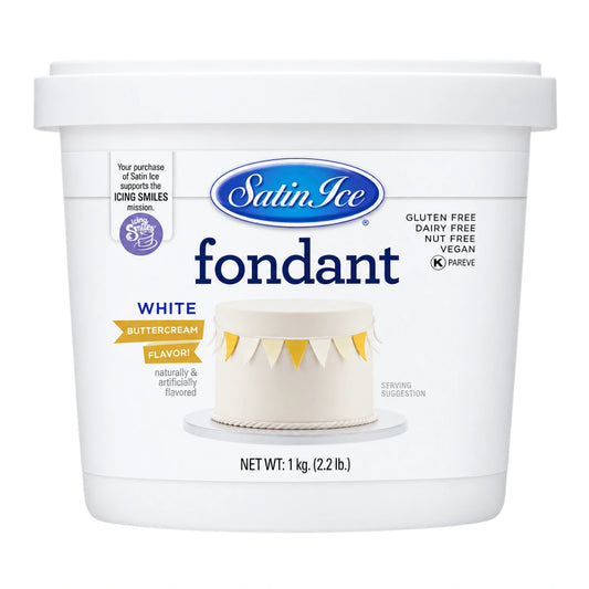 White Pail Buttercream Fondant 1kg - Satin Ice